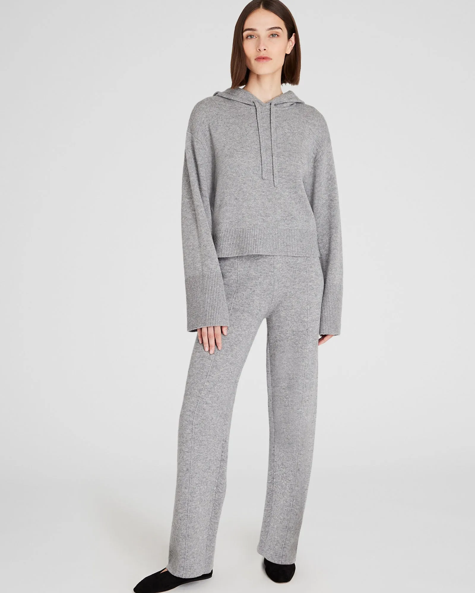 Relaxed Wool and Cashmere Knit Hoodie