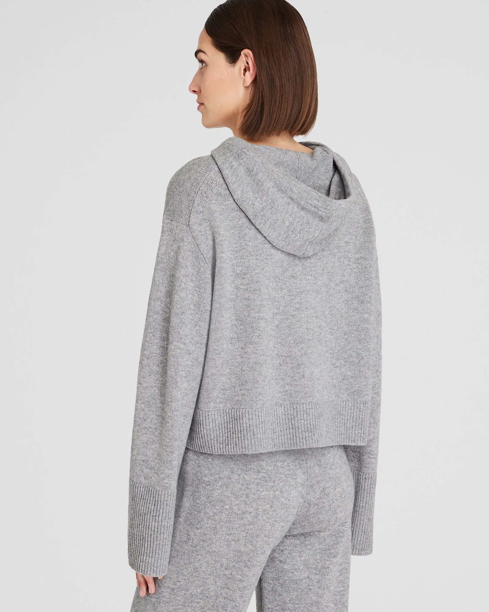 Relaxed Wool and Cashmere Knit Hoodie