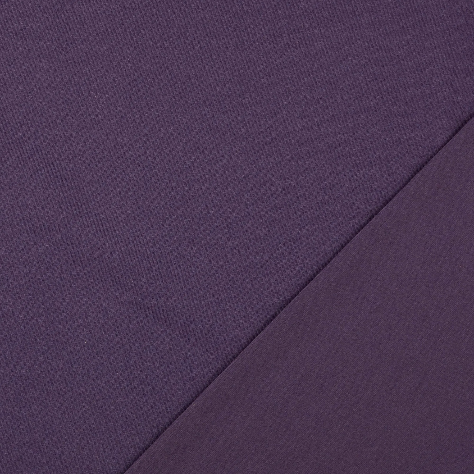 REMNANT 0.43 metre - Essential Chic Deep Purple Cotton Jersey Fabric