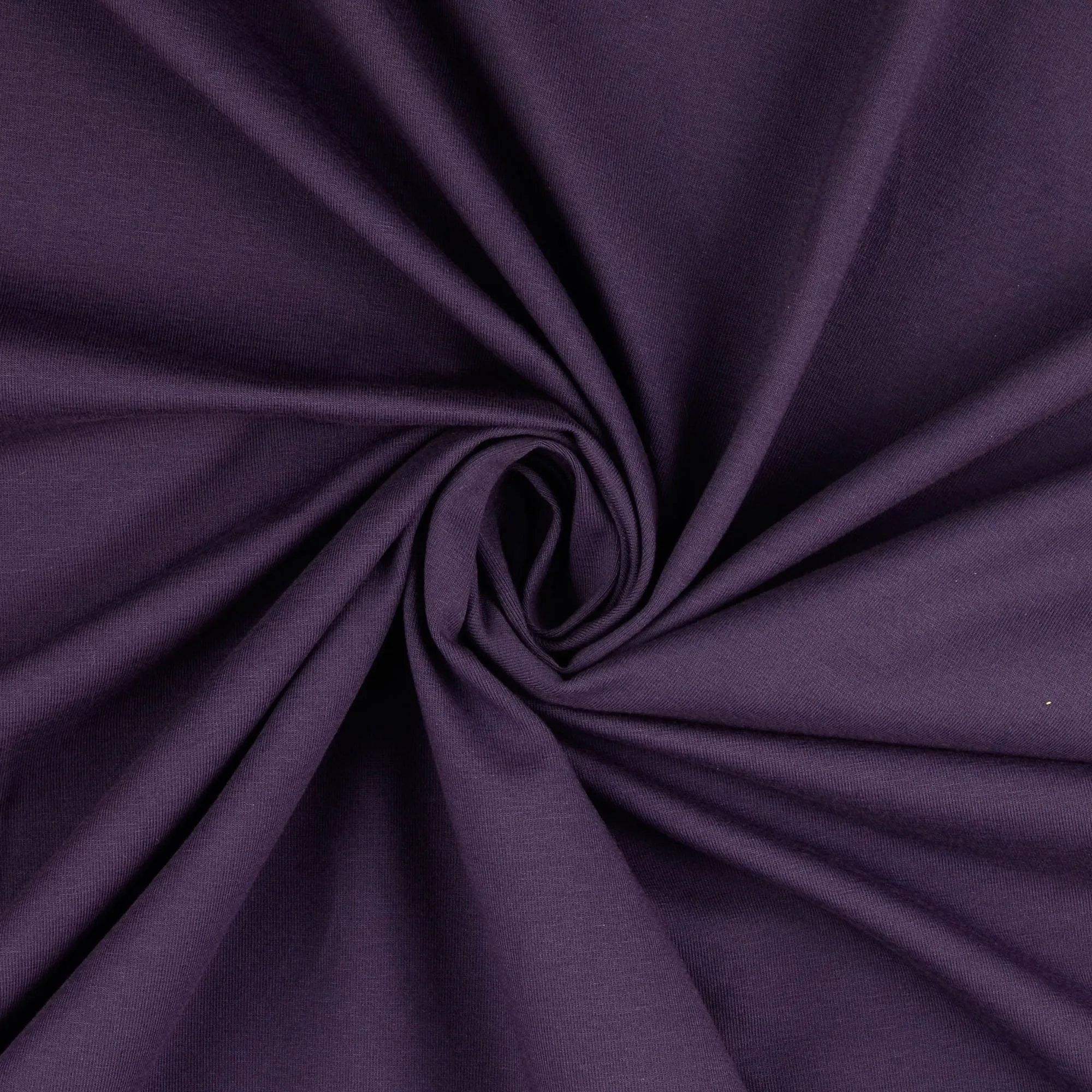 REMNANT 0.43 metre - Essential Chic Deep Purple Cotton Jersey Fabric