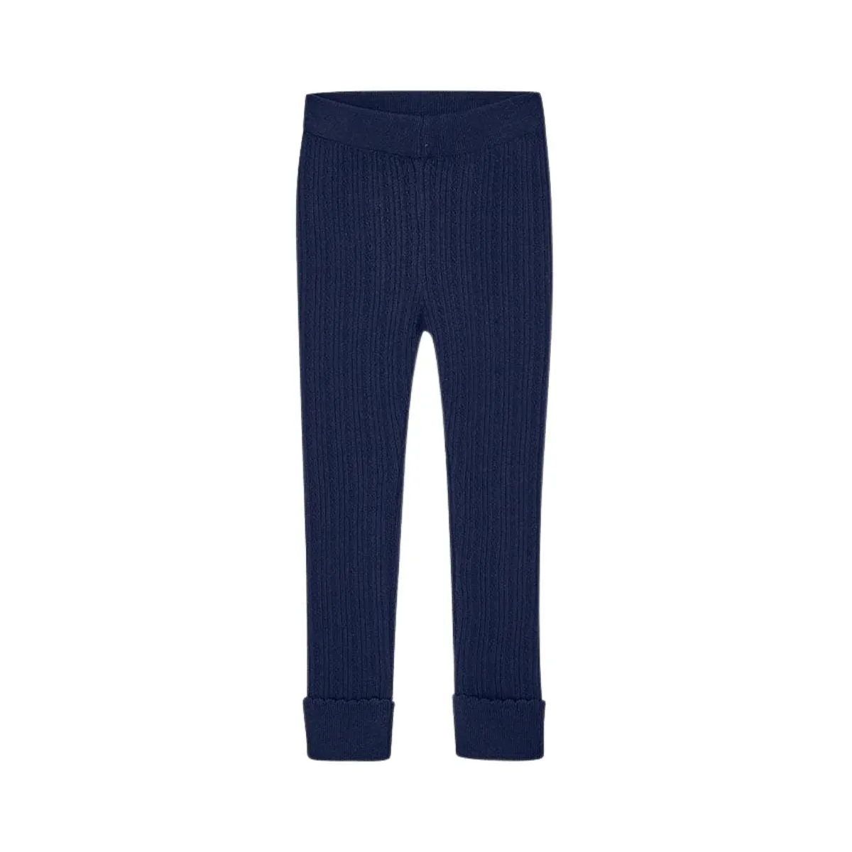 Rib Knit Leggings - Navy