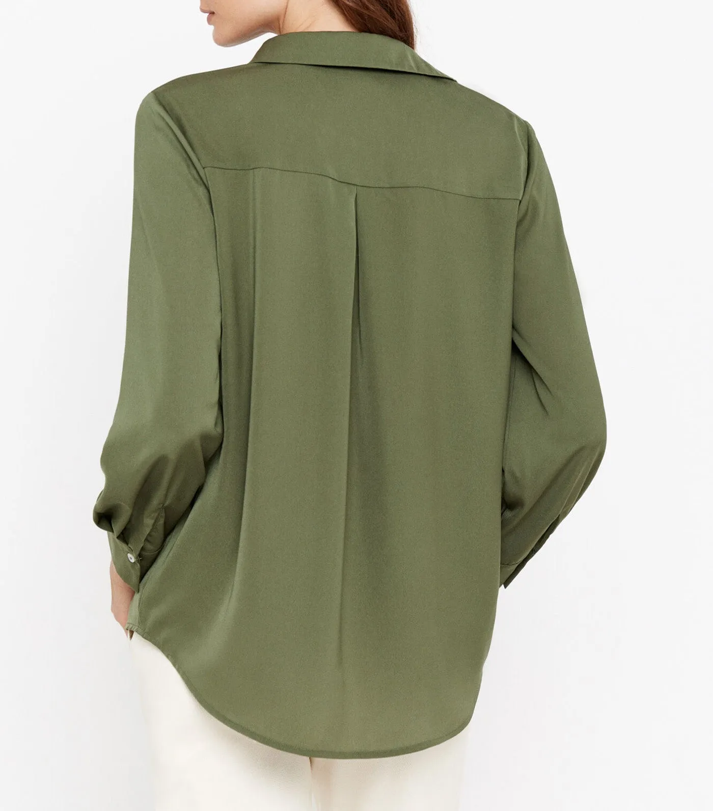 Satin Shirt Khaki