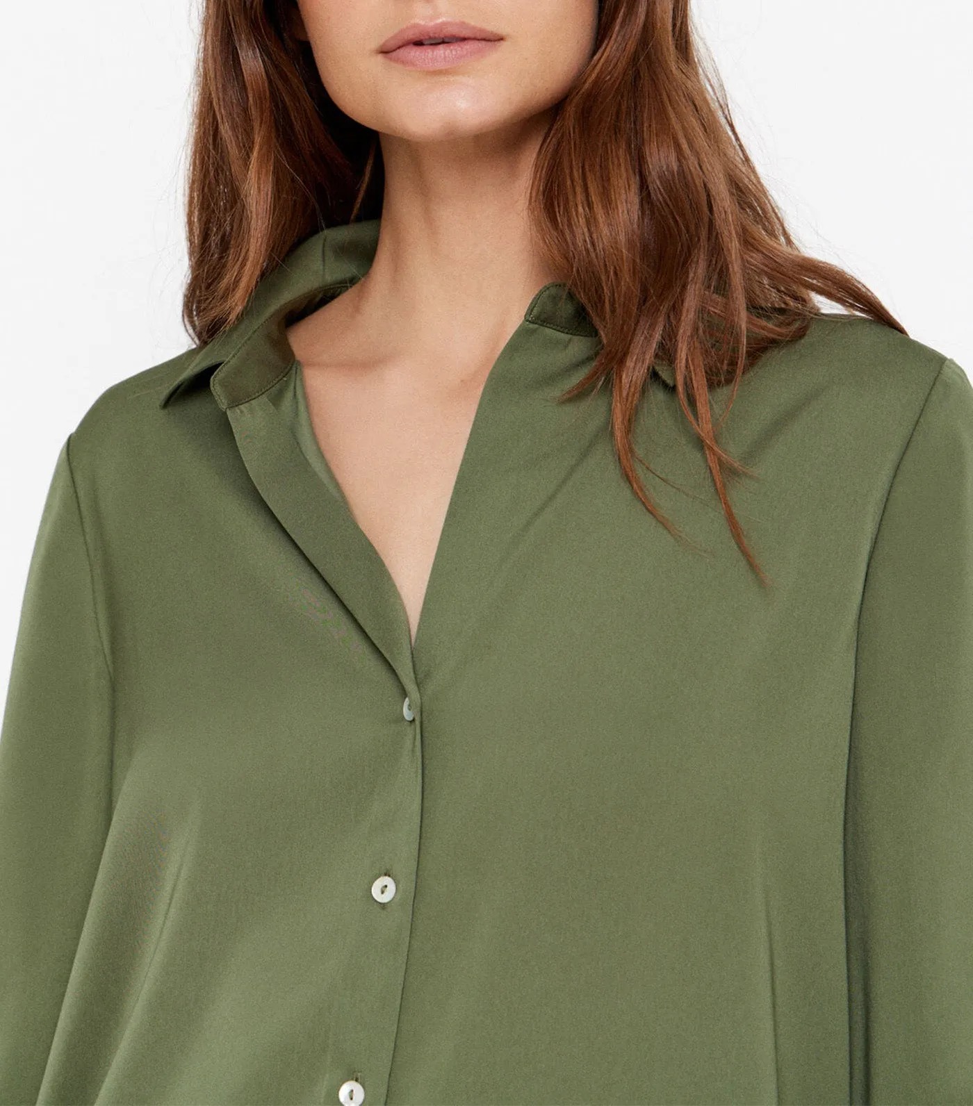 Satin Shirt Khaki