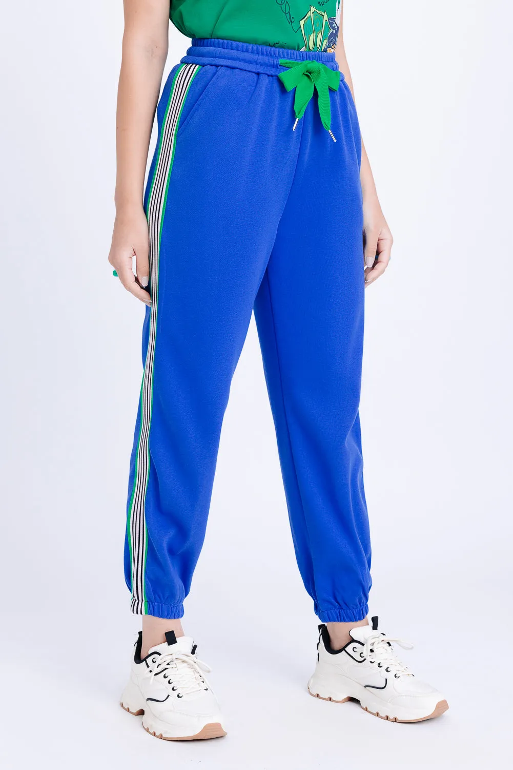 Side-Striped Blue Joggers