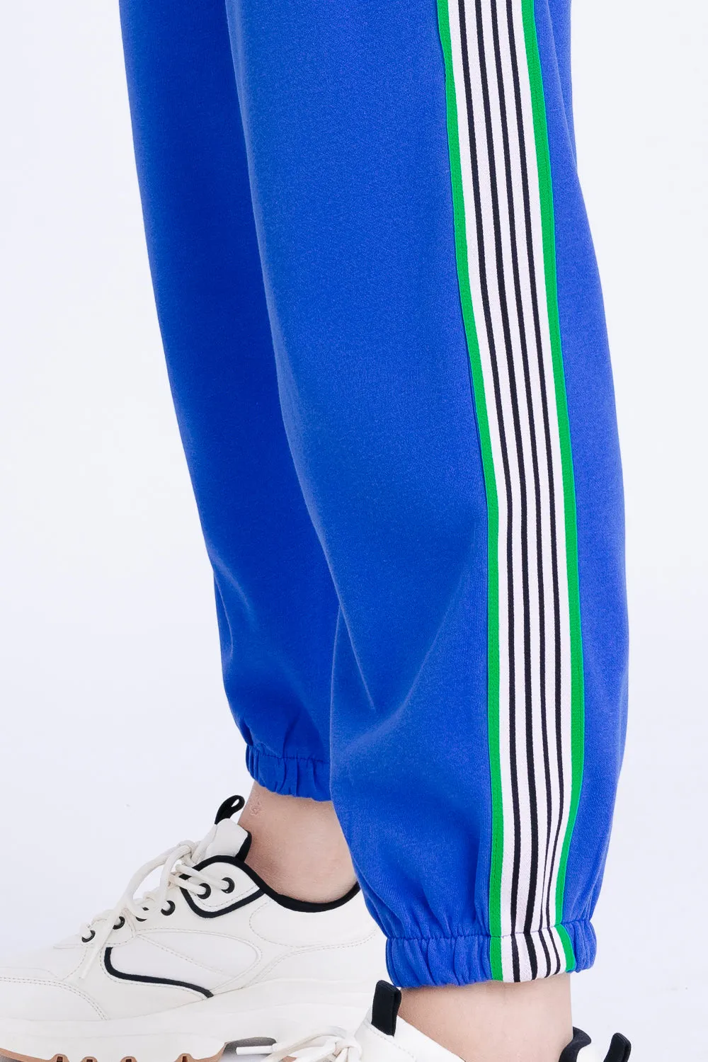 Side-Striped Blue Joggers