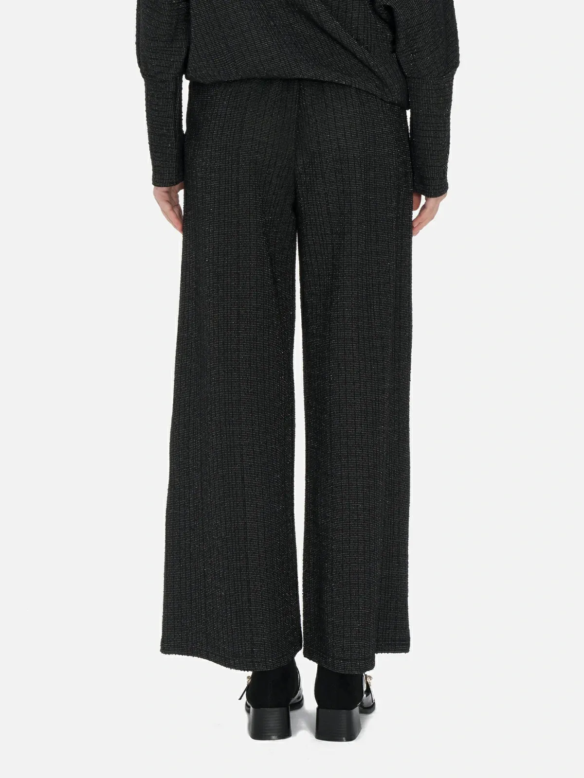 Stylish Wide Leg Pants With Buckle Belt