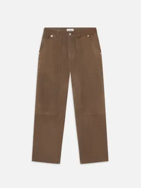 Suede Workwear Pant -- Soft Mocha