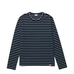 The Modern Long - Navy/Cream Pinstripe