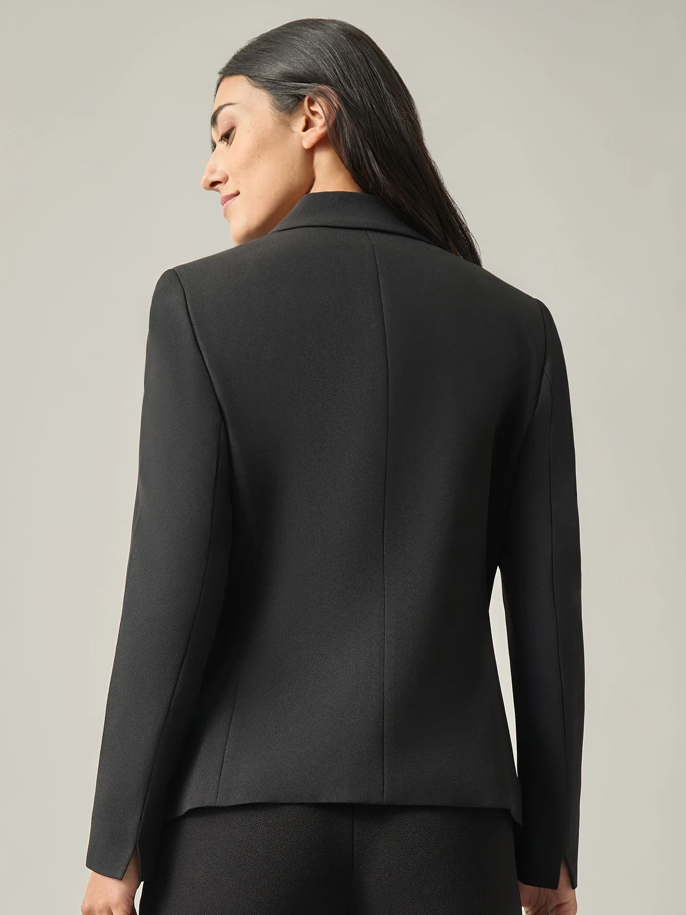 Two-Button Jacket, Iconic Stretch Crepe