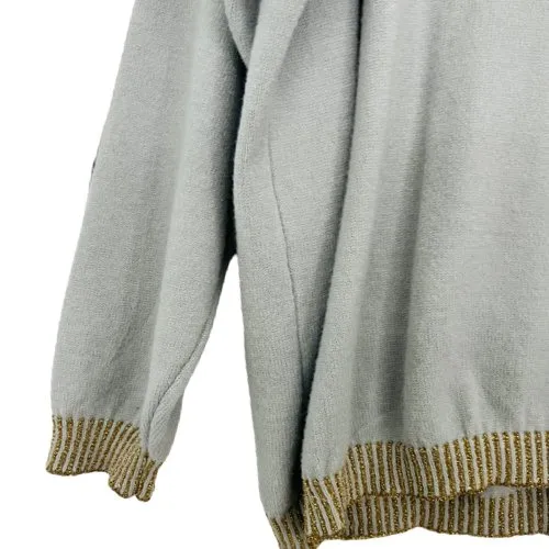 Vneck knit in slate grey