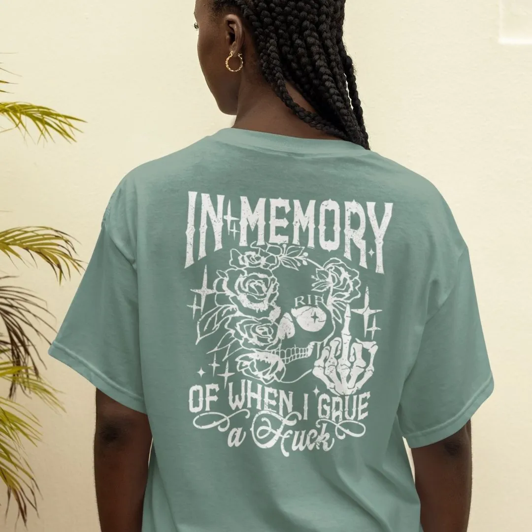 White In Memory Oversized T-shirt