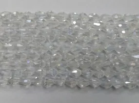 White Transparent Drop Crystal Glass Beads (Wholesale)