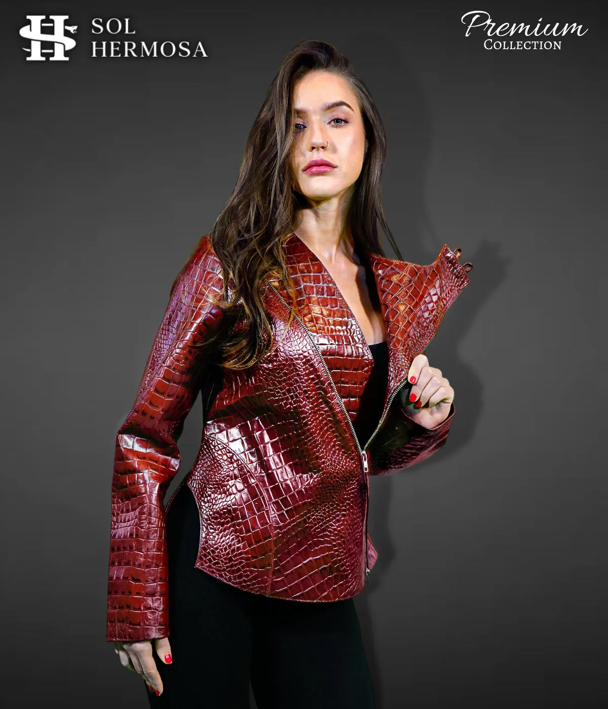 Women's Modern Leather Jacket - Hera