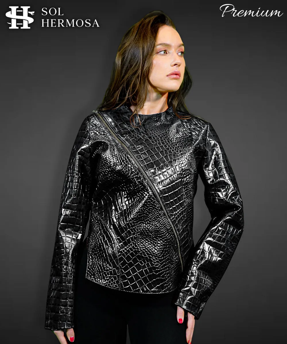 Women's Modern Leather Jacket - Hera