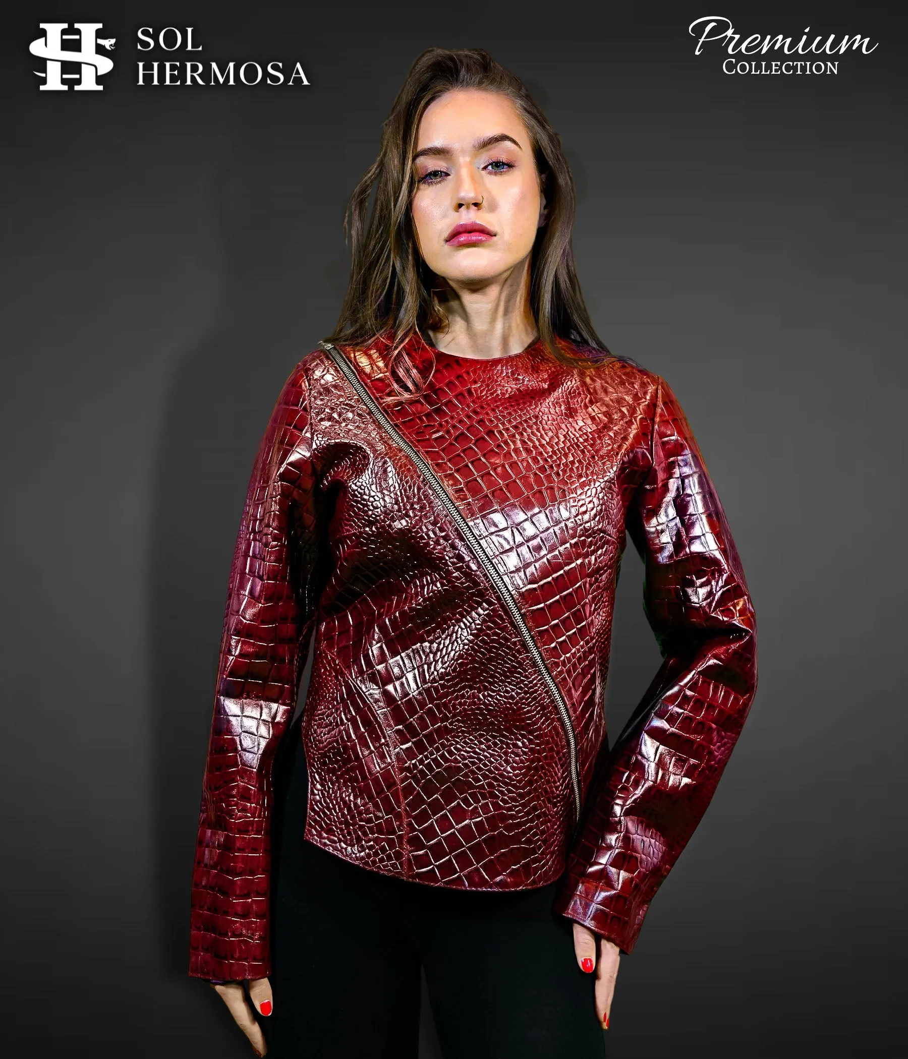 Women's Modern Leather Jacket - Hera