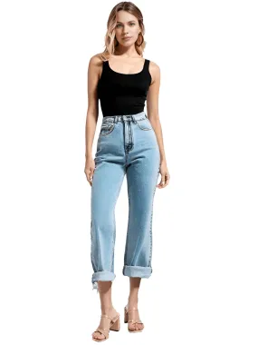 Women's Straight Leg Boyfriend Jeans